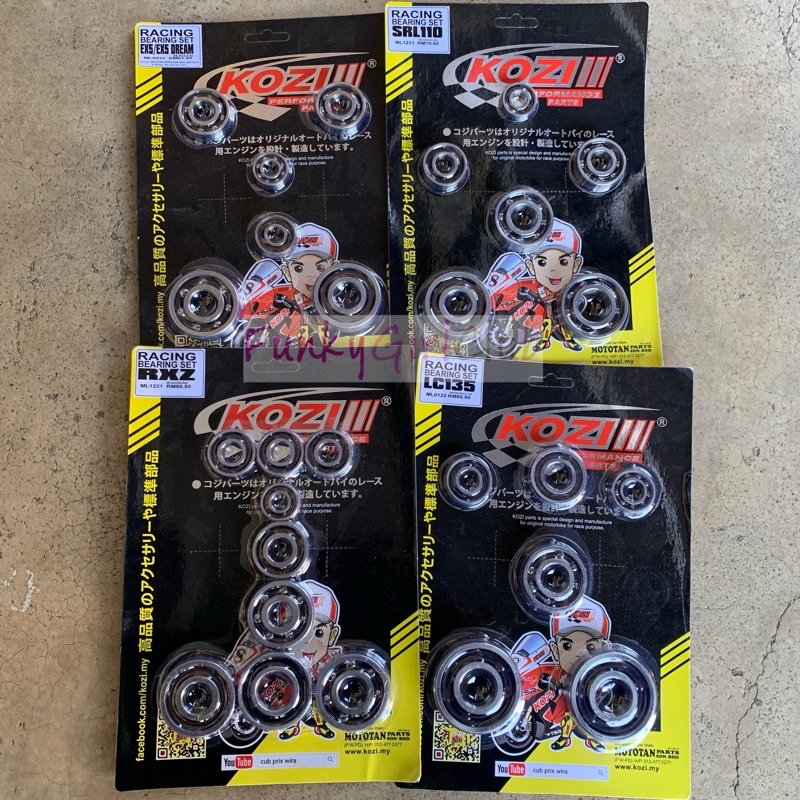 KOZI RACING ENGINE BEARING SET EX5 DREAM KRISS RXZ LC135 SRL 110