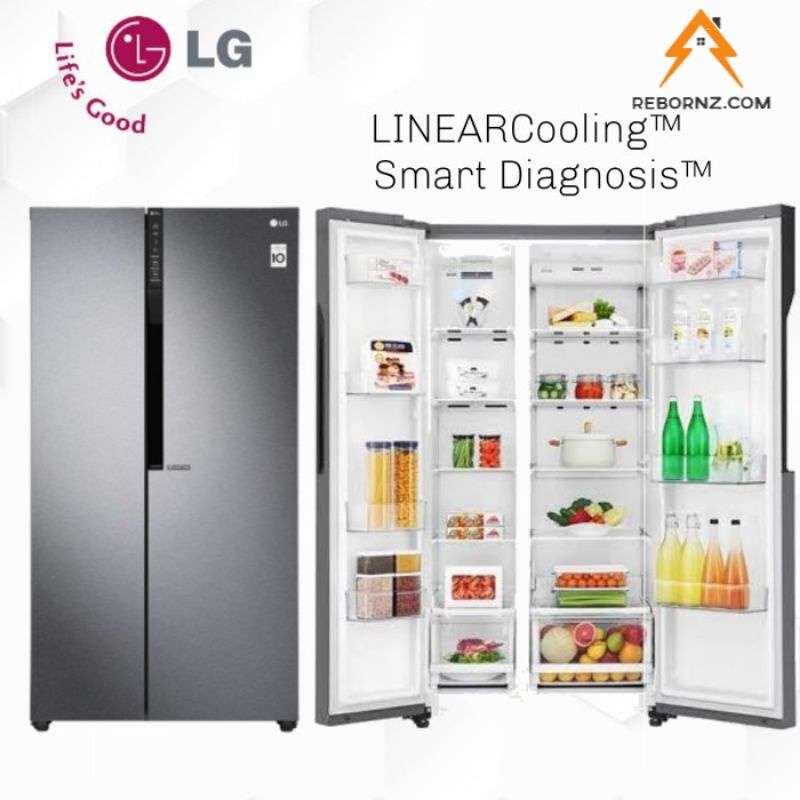 LG Side by Side Refrigerator 613L GCB247KQDV Shopee Malaysia