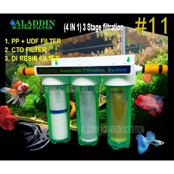 Aquarium Water Filter11 /3STAGE FOR AQUARIUM DESIGN Remove Chlorine