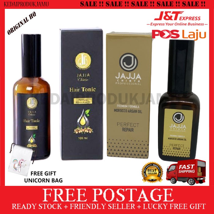 Hair Tonic Jajja Chinta Original HQ + Argan Oil + Hair Treatment