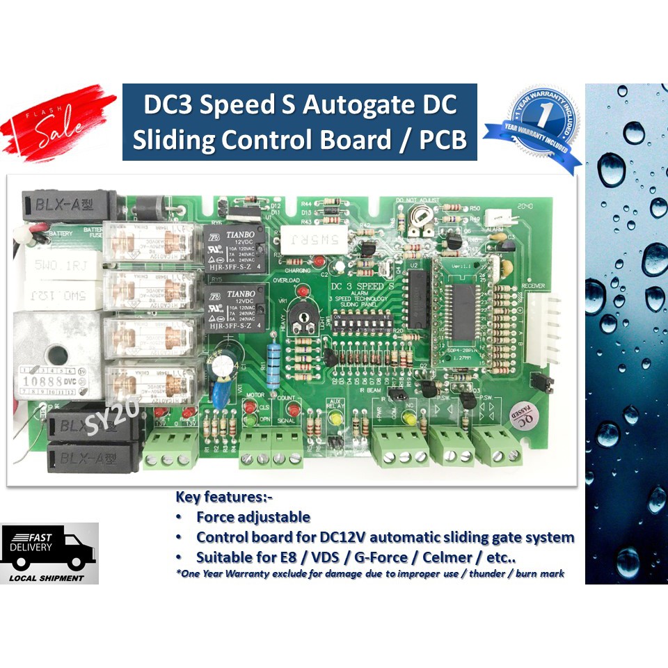 DC3 Speed S Autogate DC Sliding Control Panel / Board Shopee Malaysia