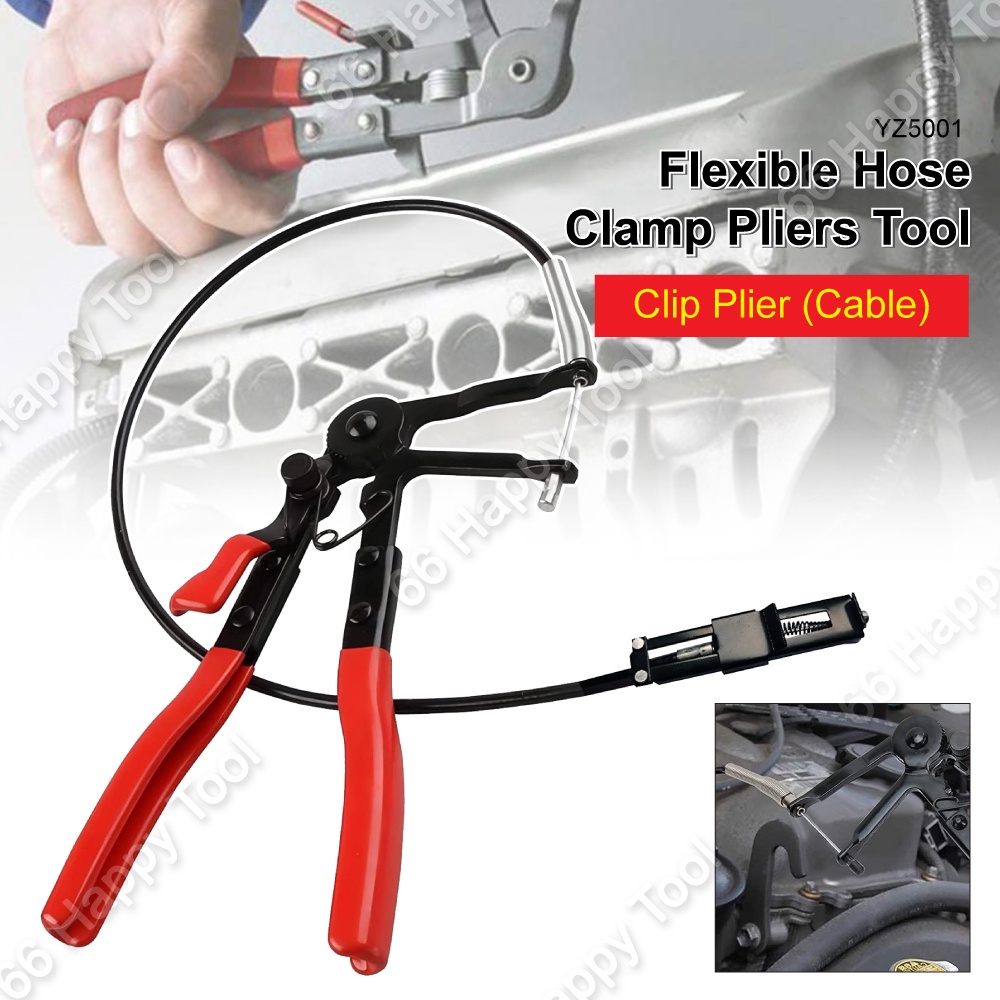 Car Long Reach Hose Clamp Pliers Tool Flexible Cable Type Automotive