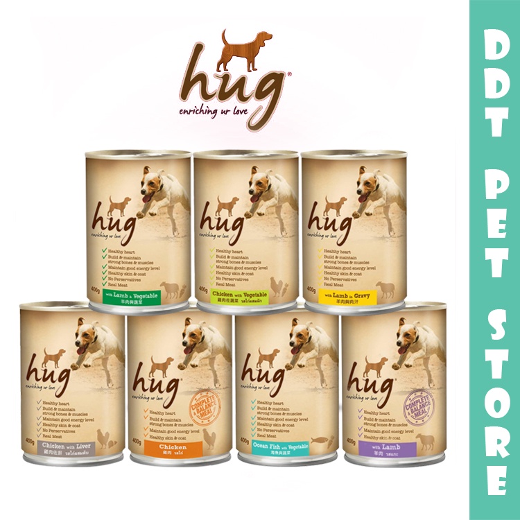 DDT Hug Dog Canned Food 400g Dog Wet Food (Chicken/ Chicken Liver