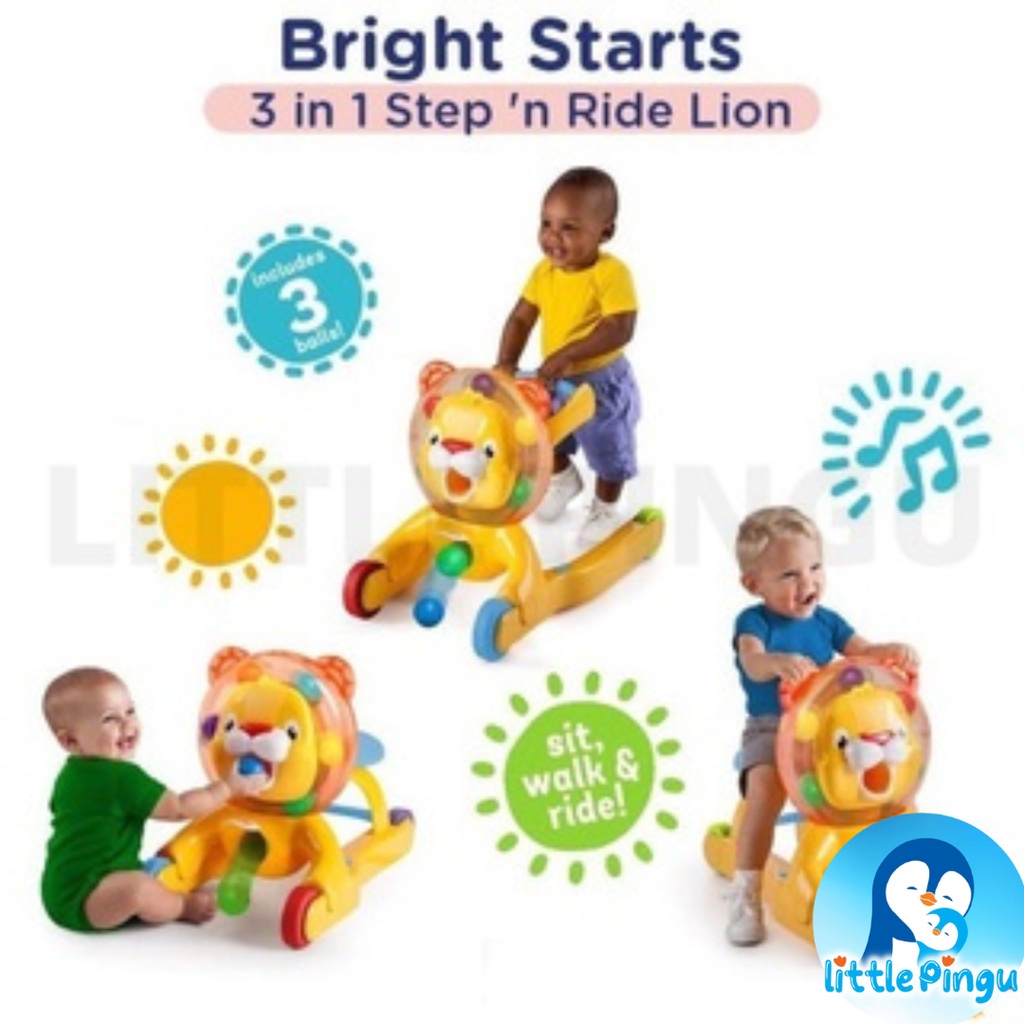 Bright Starts 3 In 1 Step n Ride Lion Ride On Toy Shopee Malaysia