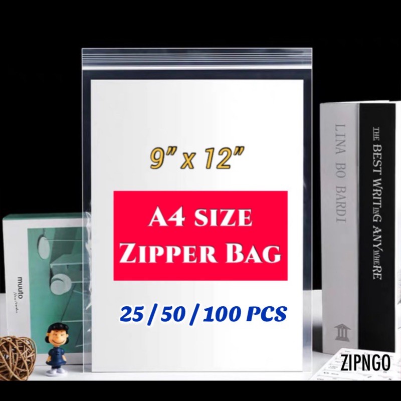 9" x 12" inch Zipper Bag / ZipLock Bag / Plastic Bag Shopee Malaysia