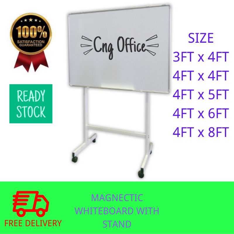 White Board With Stand All Size 3 x 4 4 x8 Shopee Malaysia