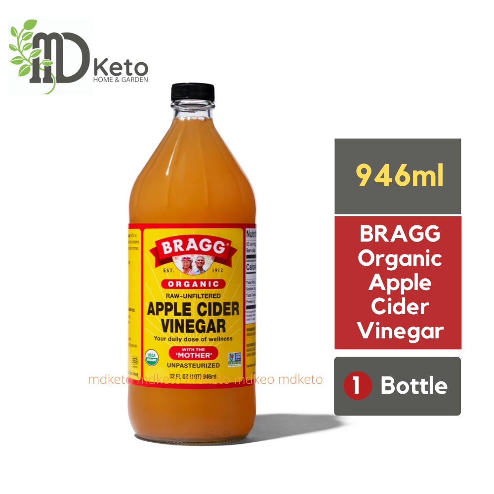 [MD Keto] Healthy Bragg Apple Cider Vinegar 946ml for healthy digestion