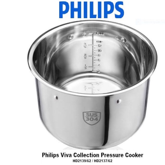 Philips Pressure Cooker SUS304 Stainless Steel accessorie 1pc inner pot