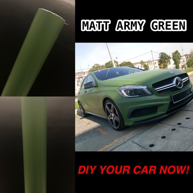 Cheapest Matt Stickers Car Wrap Vinyl 152cm x 100cm(Army Green/Black