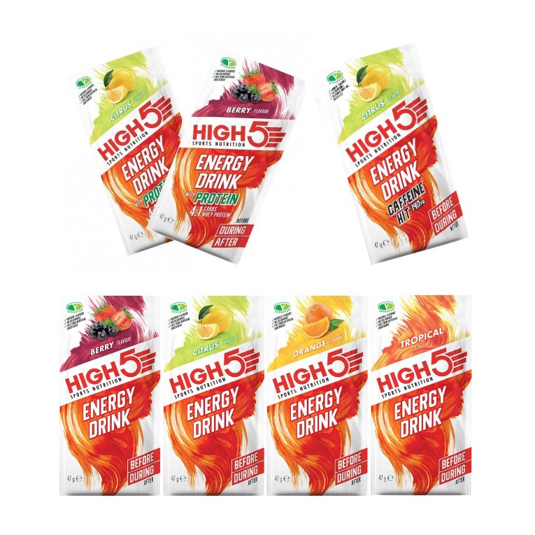 High5 Energy Drink Powder Sachet (Regular noncaffeine, caffeinated