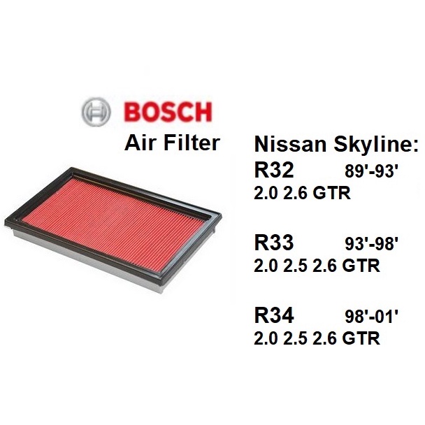 Nissan Skyline Air Filter Bosch 9000105096 Nissan Skyline GTR R32 R33