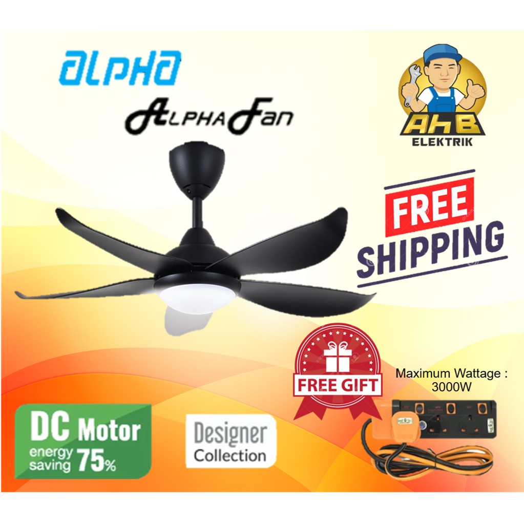 ALPHA VANNUS LUNA DC MOTOR REMOTE CONTROL CEILING FAN WITH LED LAMP