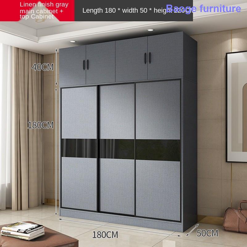 sliding door wardrobe simple modern Large wooden renting a small apartmen wardrobe