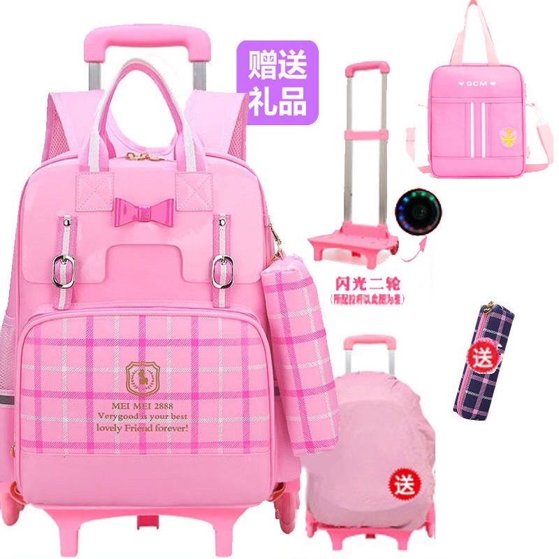 Student trolley school bag. Primary school trolley schoolbag girls 13