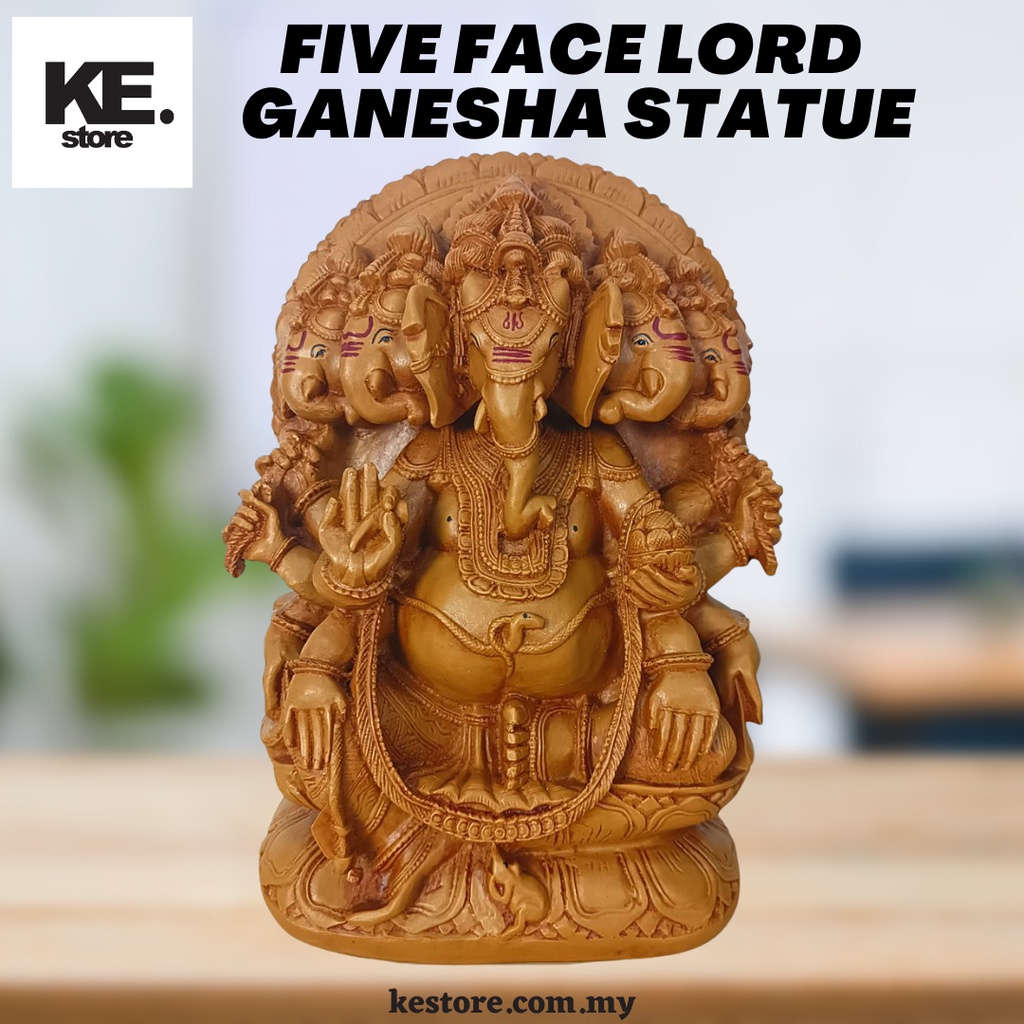 Five Face Lord Ganesha Statue/ Vinayagar/ Ganabathy/ Decorative/ Home