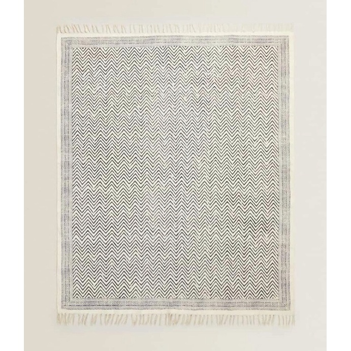 [READYSTOCK] Zara Home cotton zigzag rug and runner rug Shopee Malaysia