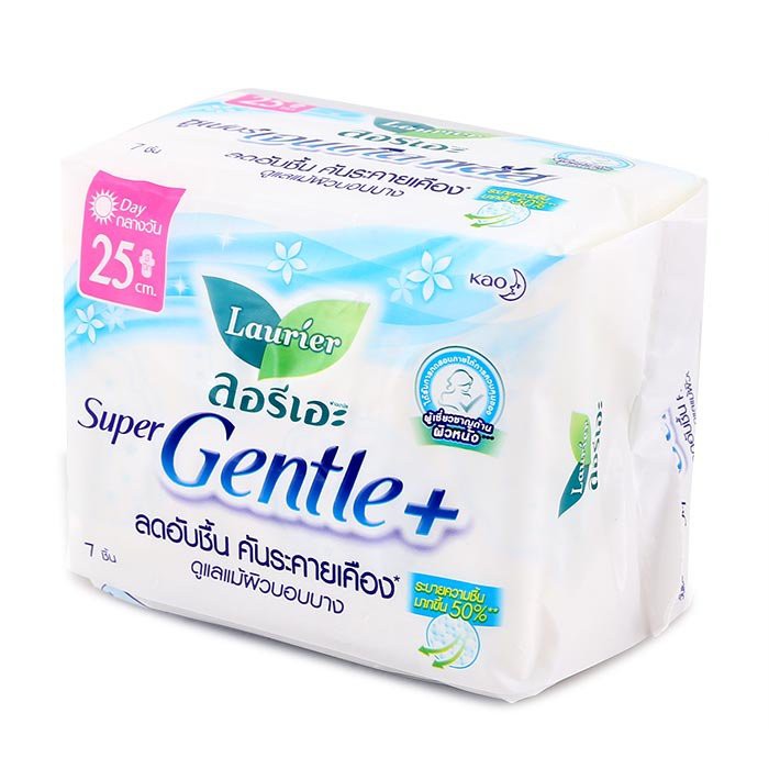 Laurier Super Gentle Plus Sanitary Napkins With Wings Reduce Damp Itchy