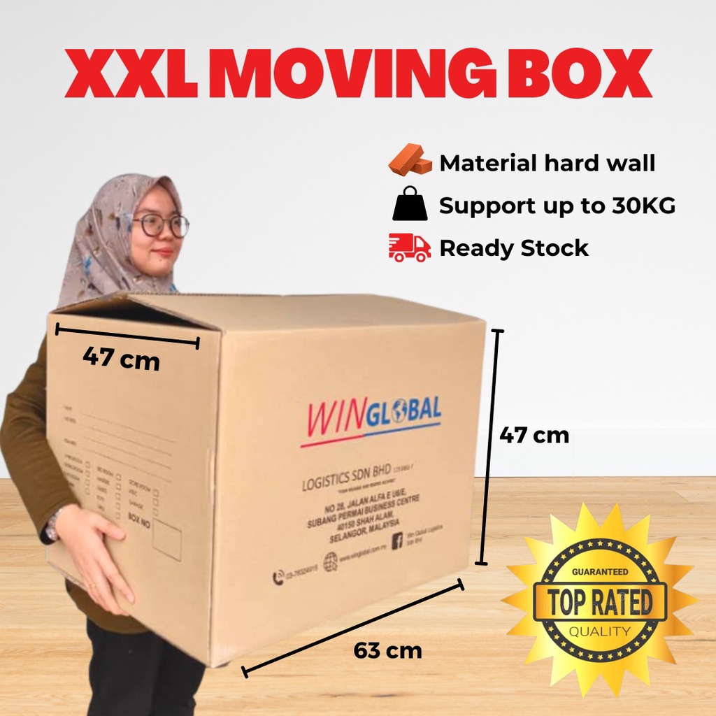 XXL BIG moving box packaging 5 PCS . Kotak besar XXL untuk pindah rumah