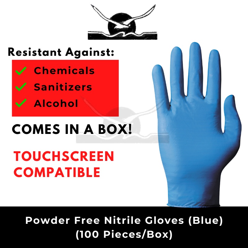 Nitrile Powder Free Glove Weight=4g (100 Pcs/Box) Resistance Against Chemicals Sanitizers