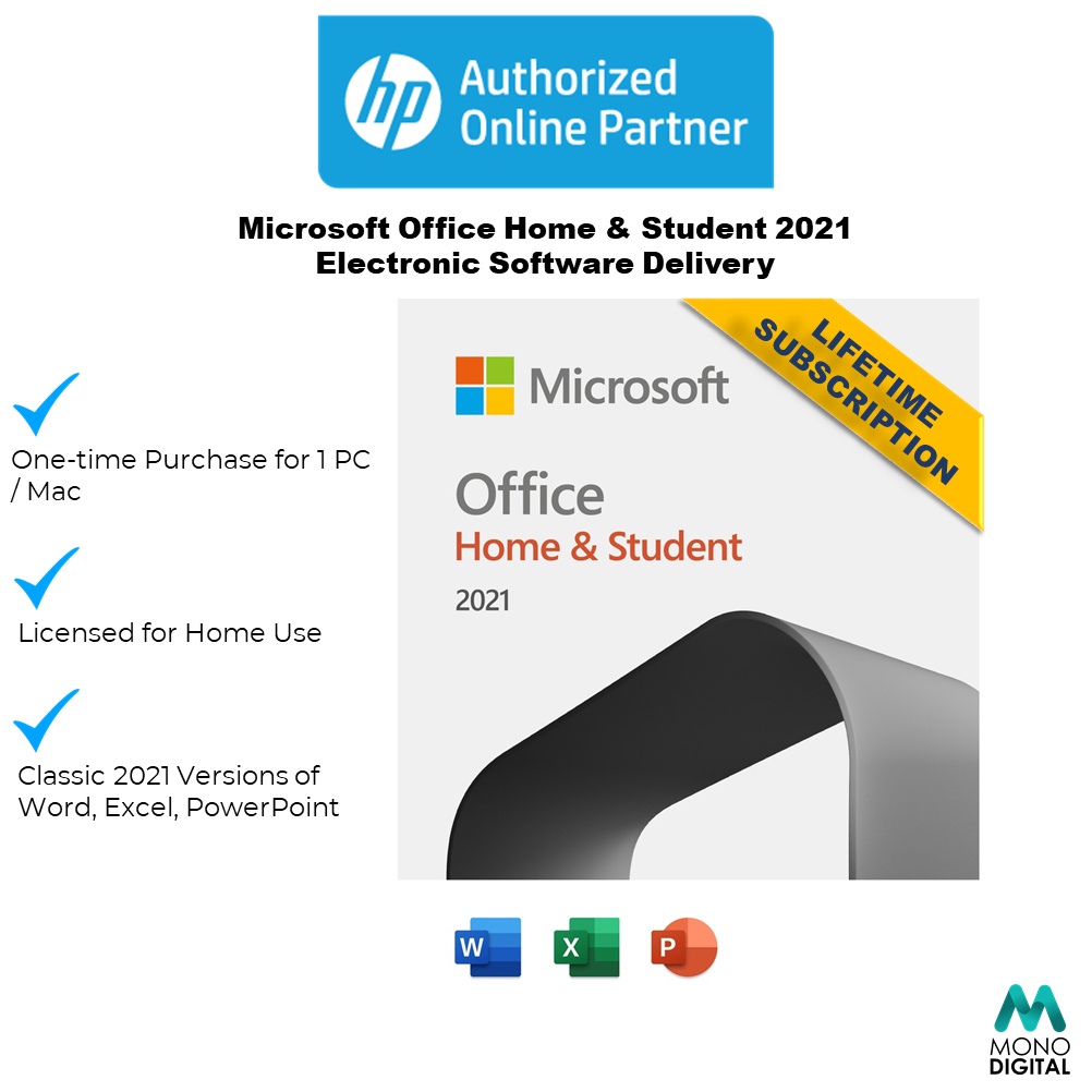 Microsoft Office Home and Student 2021 Electronic Software Delivery