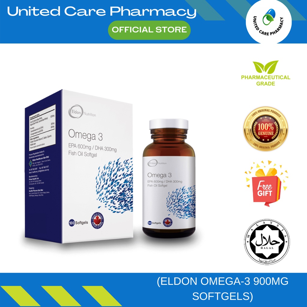 ELDON Omega3 Fish Oil Softgel (100's/ 200's+30's) [EXP 02/2025