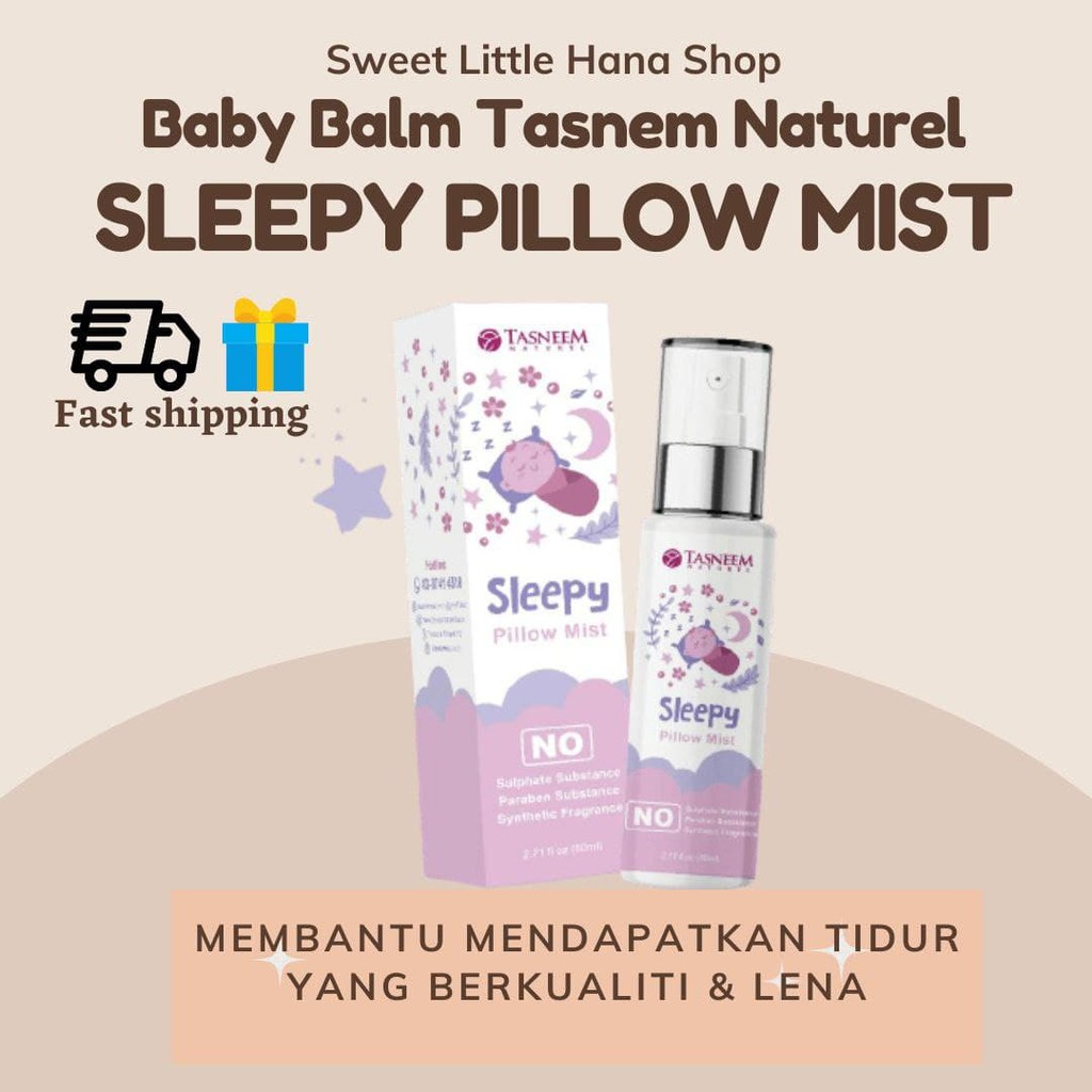 Sleepy Pillow Mist Tasneem Naturel (80 ml)bantu anak mudah tidur dan