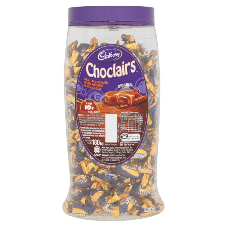 CADBURY CHOCLAIRS CARAMEL CANDY TOFFEE JAR 332g Shopee Malaysia