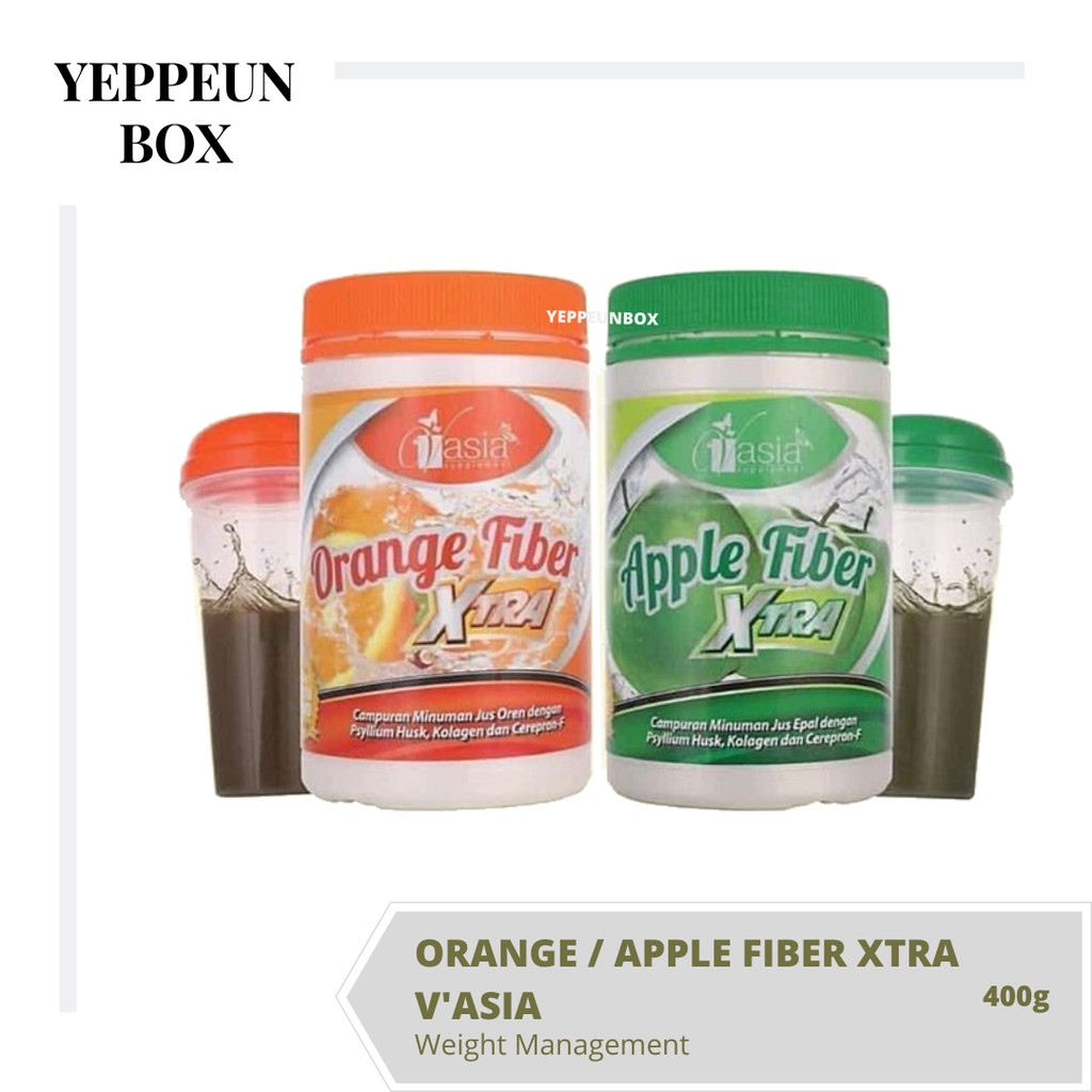 V'ASIA ORANGE FIBER XTRA / V'ASIA APPLE FIBER XTRA (FREE SHAKER) 400G