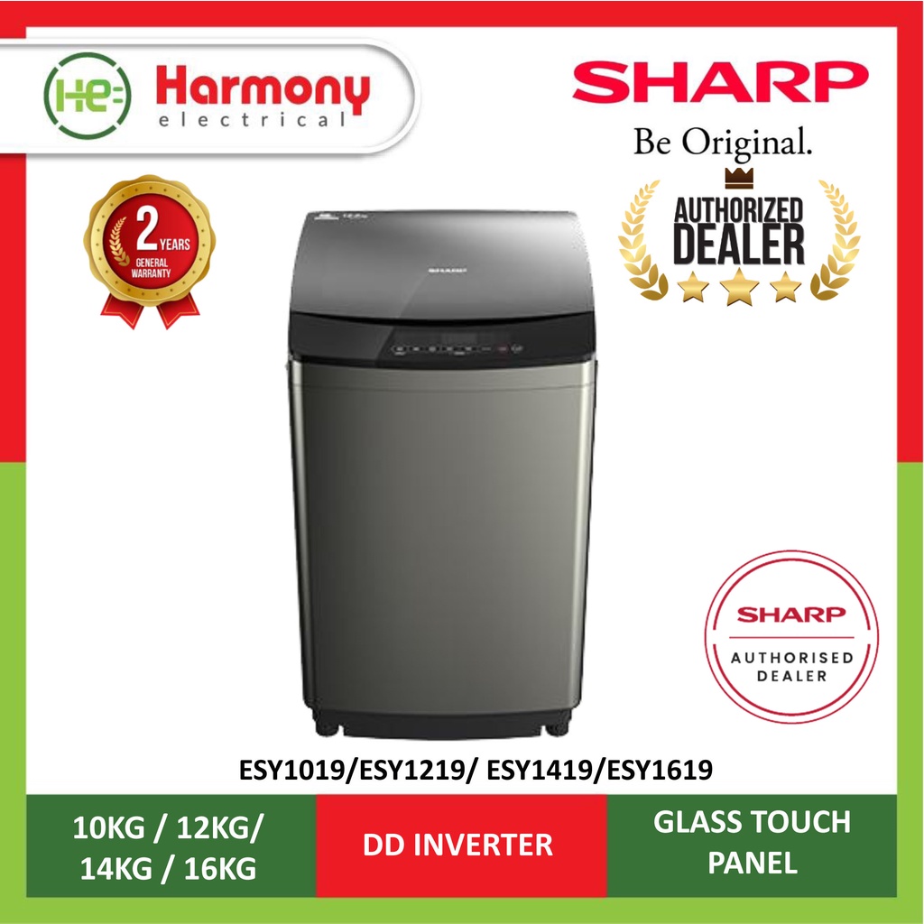 (FREE DELIVERY + INSTALL KL) SHARP 10kg Fully Auto Washing Machine