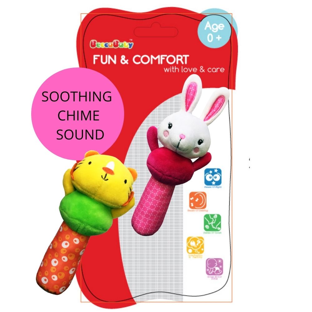 Becca Baby Chime Toy For Baby New Born Cute Rattler Handheld Stick Toys