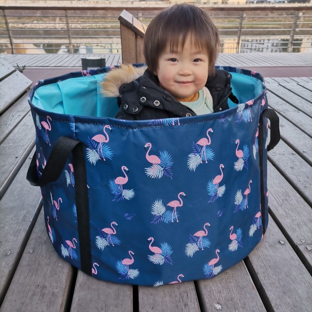 Children's bath bag installation free travel children folding portable