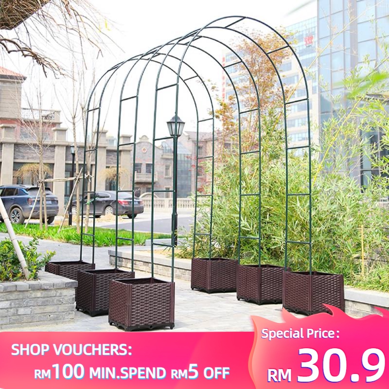 Garden Decoration Outdoor Arch Rack Wrought Iron Arch Wall Trellis For