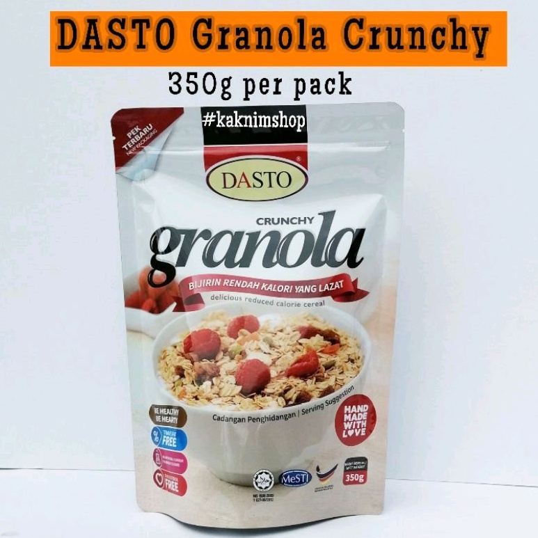 DASTO Granola Crunchy ️ Oat rangup berkhasiat, rendah kalori. Breakfast