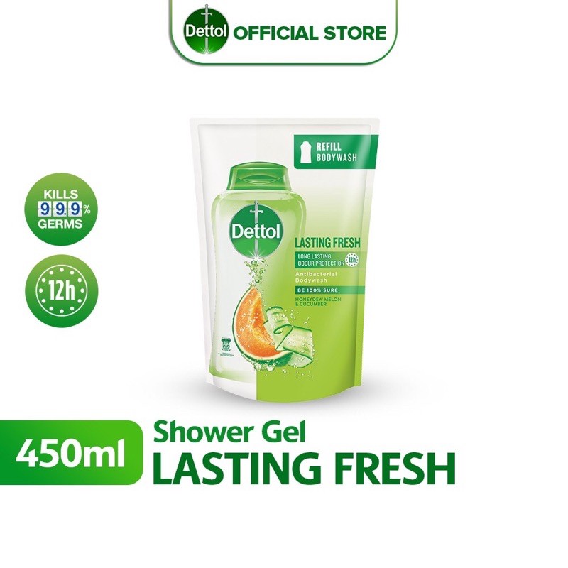Dettol Shower Gel Lasting Fresh Refill Pouch (450ml) Shopee Malaysia