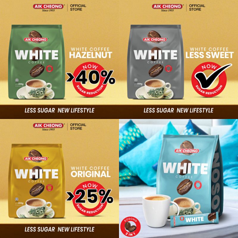 Aik cheong white coffee 3in1 instant coffee Kopi Segera Original