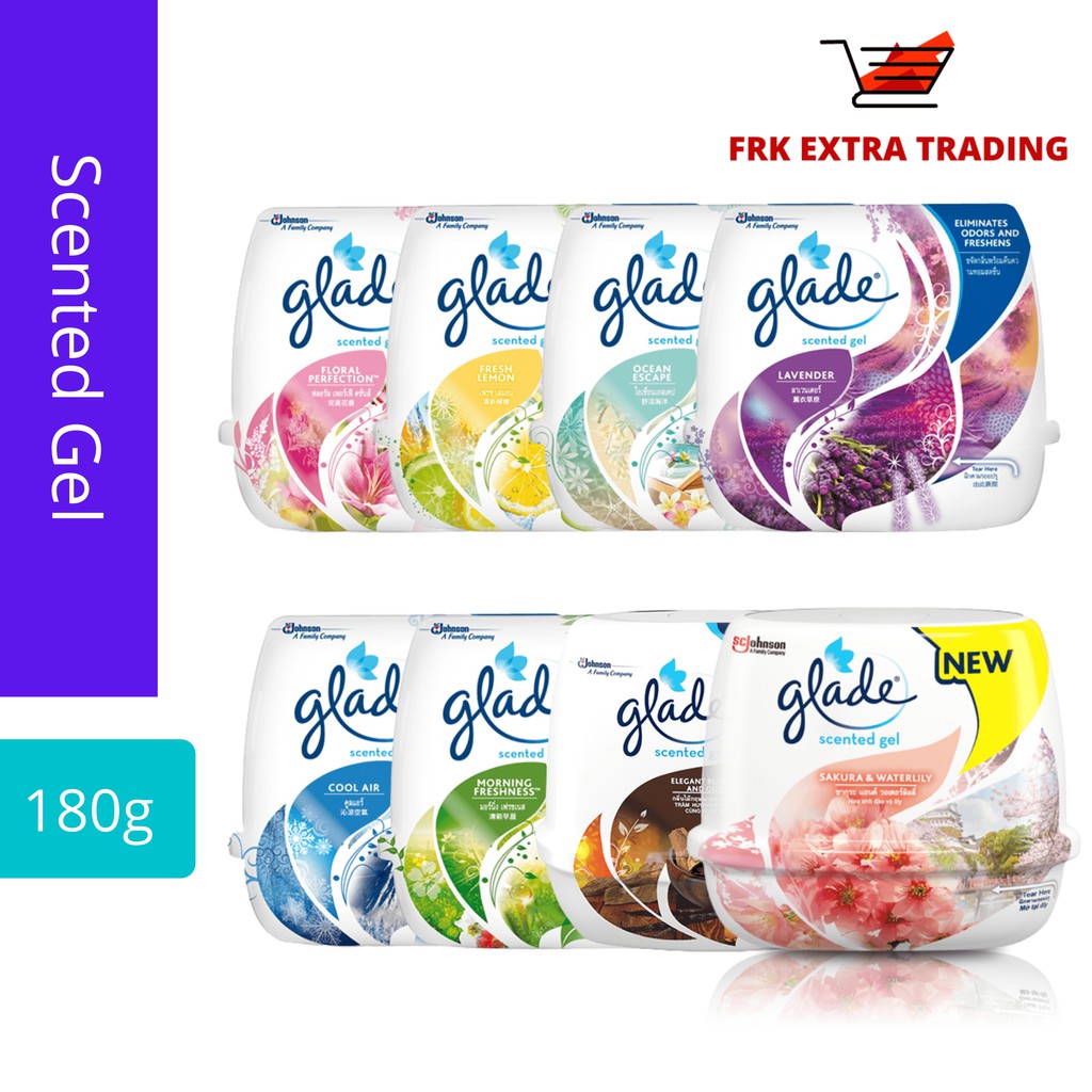 Glade Scented Gel 180g (Lavender/Ocean Escape/Morning Freshness/Cool