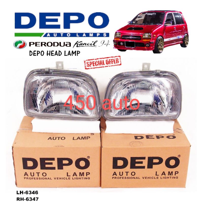 D18A0094 Perodua Kancil 9410 HEAD LAMP ( DEPO ) / PLASTIK LAMPU BESAR