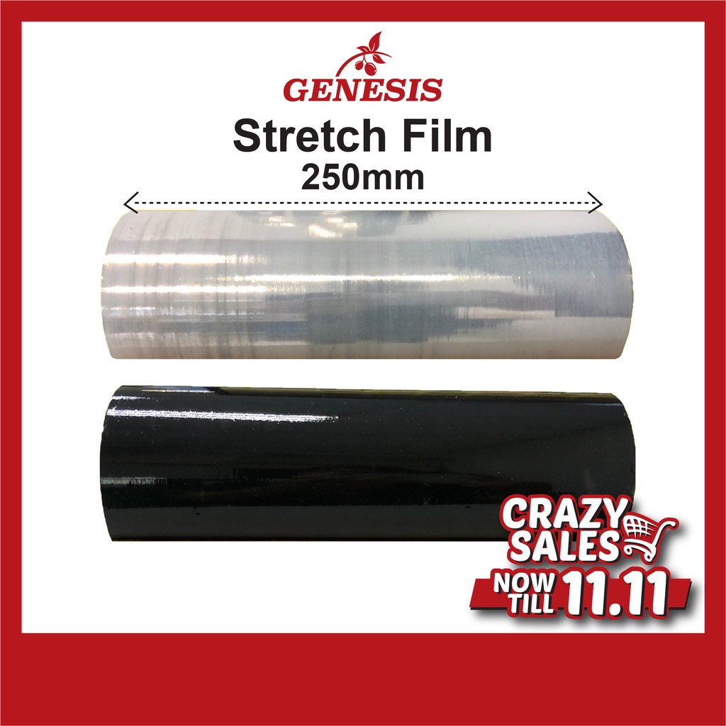 Stretch Film 250mm x 0.8KG (Clear/Black) Shopee Malaysia