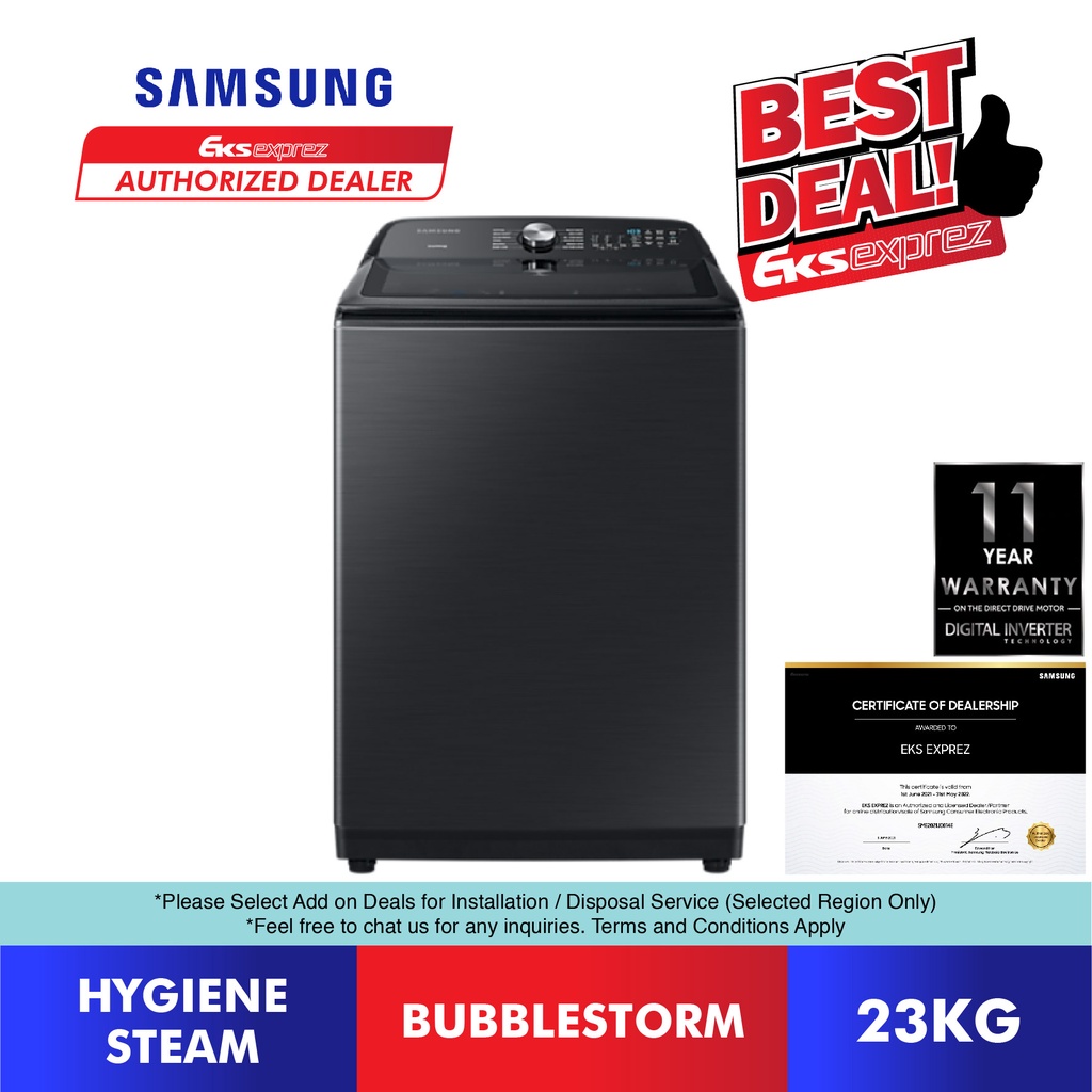 Samsung Top Load Inverter Washing Machine (23kg) WA23A8377GV/FQ with