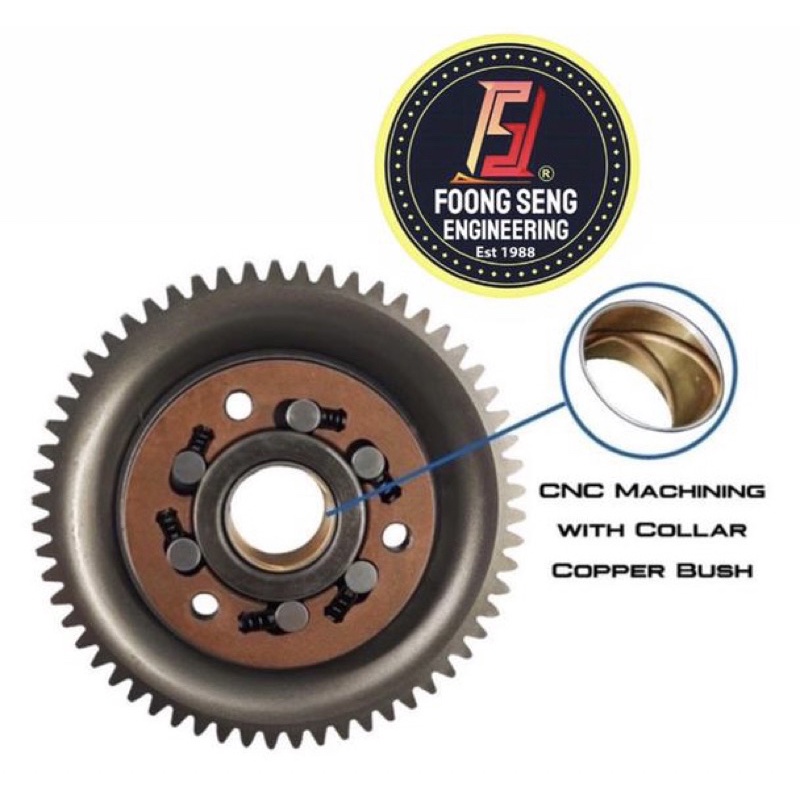 (6 BEARING) LC135 5S / Y15 Y16 ONE WAY BEARING STATER GEAR STARTER