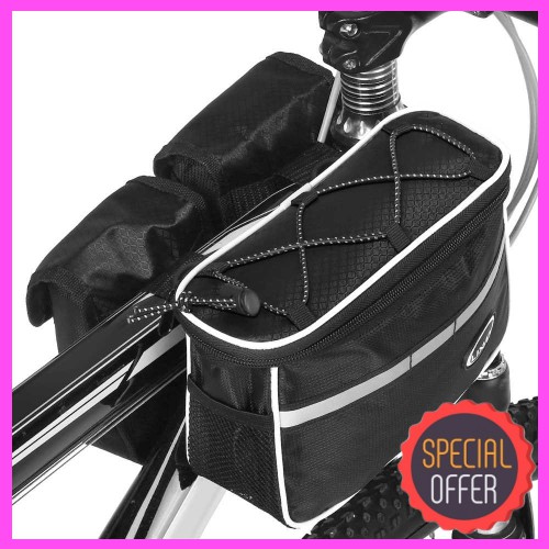 Lixada Cycling Bike Top Tube Bag with Rain Cover Waterproof Mountain