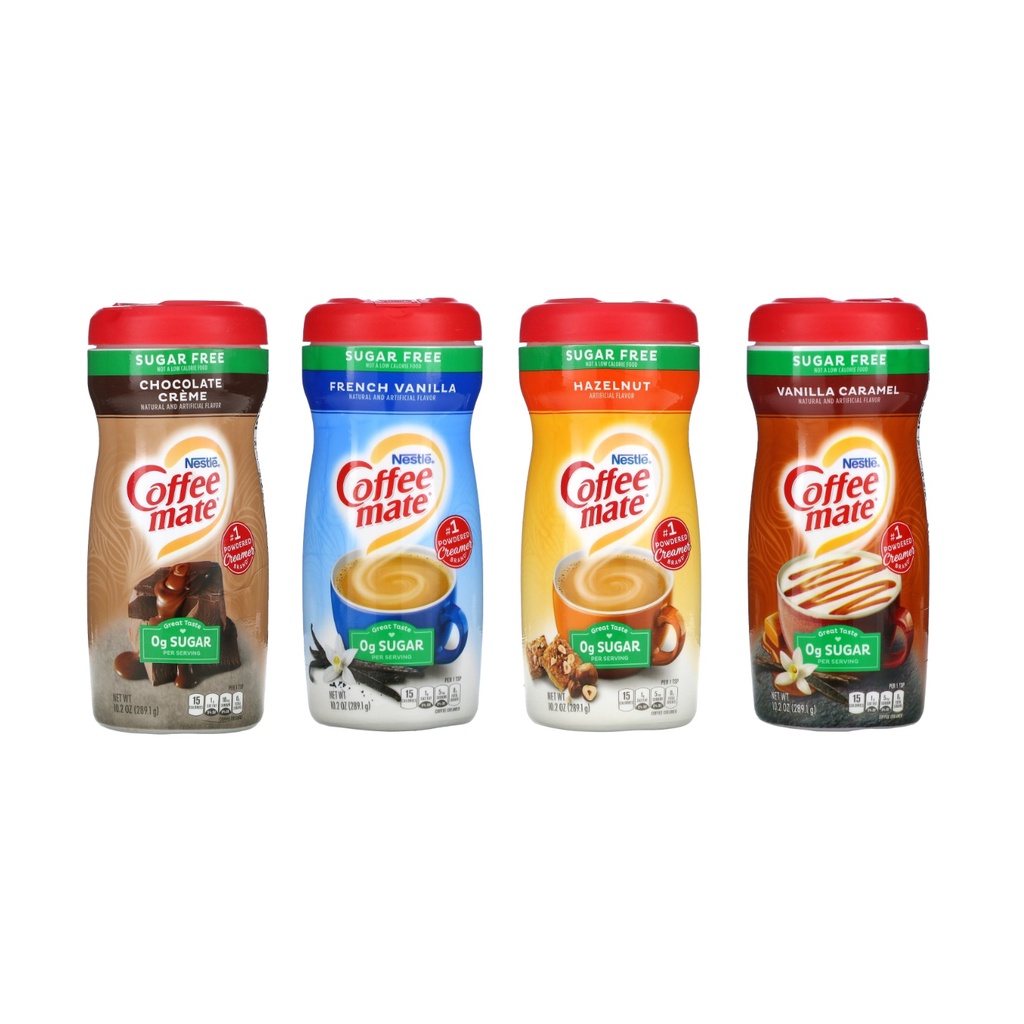 Coffee Mate Powder Coffee Creamer Sugar Free French Vanilla Chocolate