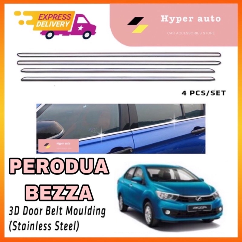 Perodua bezza Window Chrome Lining / Door Belt Moulding / window trim