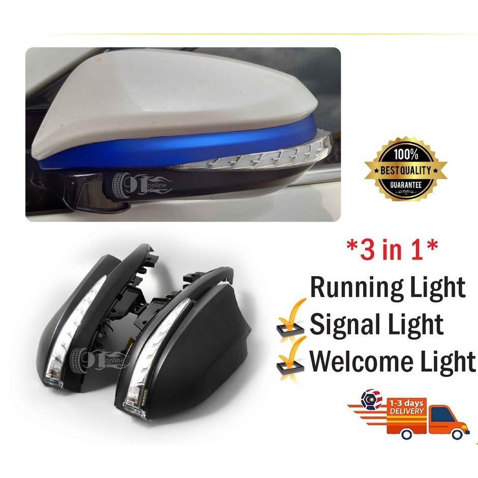 Toyota Harrier Side Mirror Cover LED with Running Light Shopee Malaysia