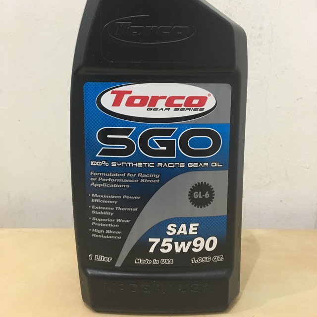 Torco SGO 75W90 1 Liter Racing Manual Gear Oil Shopee Malaysia