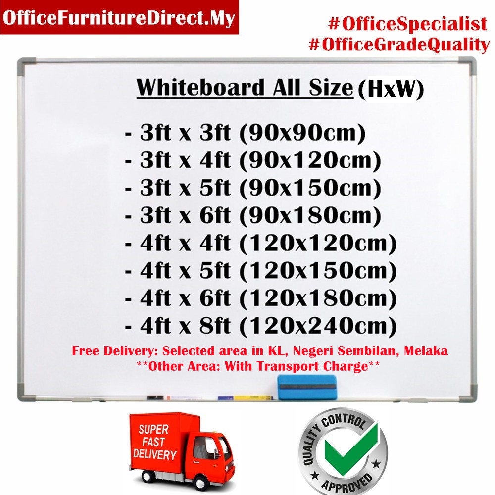 White board Size 3x4 4x4 4x5 4x6 4x8 WhiteBoard