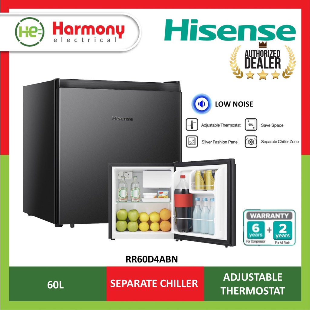 READY STOCK (FAST DELIVERY) HISENSE 60L Single Door RR60D4ABN
