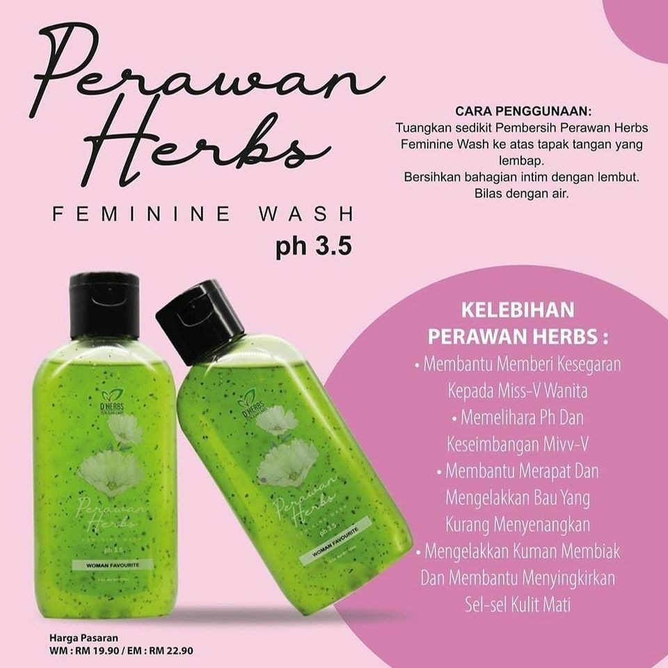 PERAWAN HERBS FEMININE WASH DHERBS 120ML ( NEW PACKAGING ) Shopee Malaysia