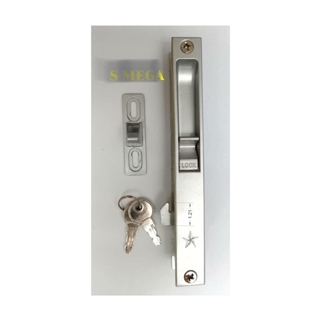 Aluminium Sliding Door Lock with Key (A6 25mm) Shopee Malaysia