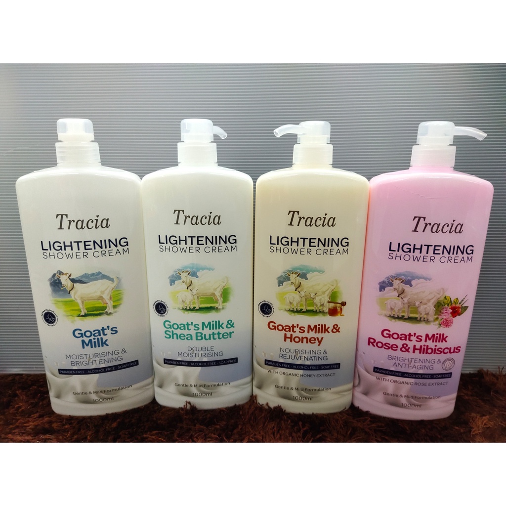 Tracia Lightening Goat Milk Shower Cream 1000ml Shopee Malaysia